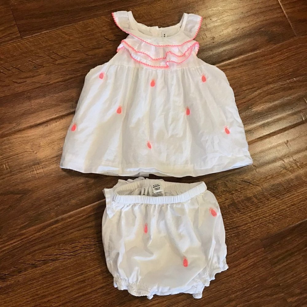 Janie and Jack Baby girl pineapple set